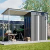 Durable 2-in-1 Galvanized Steel Shed & Gazebo Combo