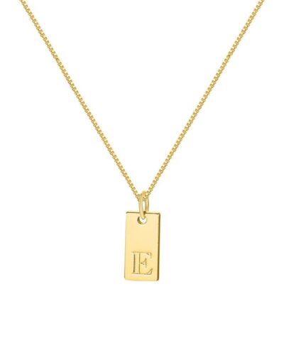 Simple Gold Letter Necklace A-Z Pendant Wholesale