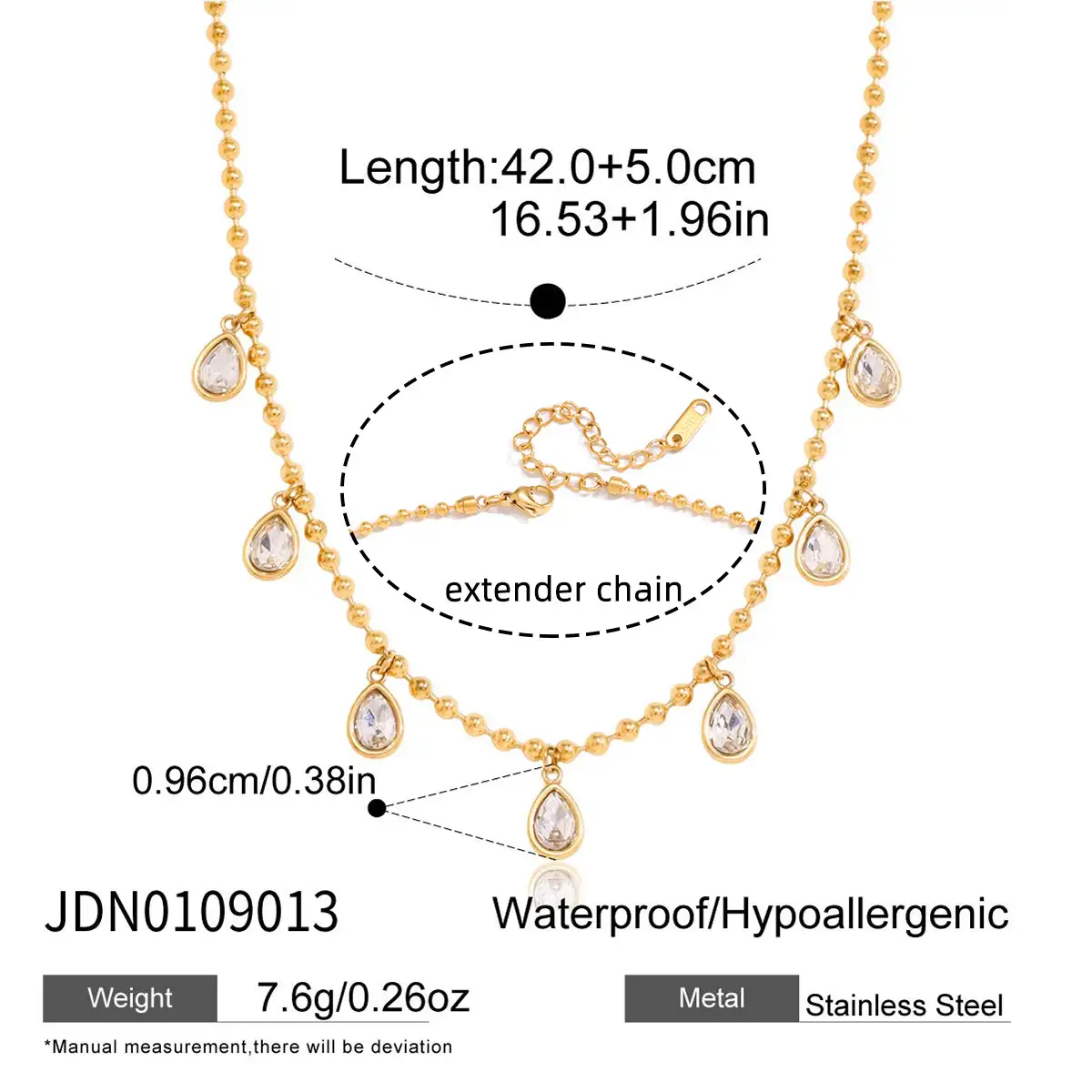 Elegant 18K Gold Plated CZ Circle Pendant Necklace 6