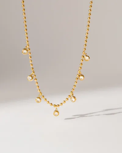 Elegant 18K Gold Plated CZ Circle Pendant Necklace 8