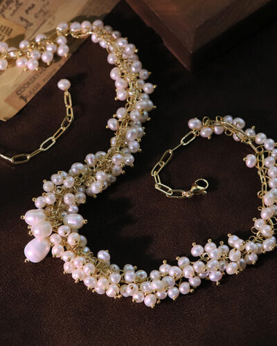 Elegant Vintage Layered Pearl Choker Necklace for Wedding Bridal 3