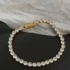Elegant Zircon Stainless Steel Tennis Bracelet for Women