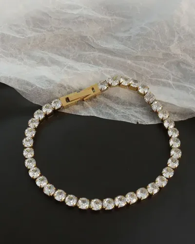 Elegant Zircon Stainless Steel Tennis Bracelet for Women