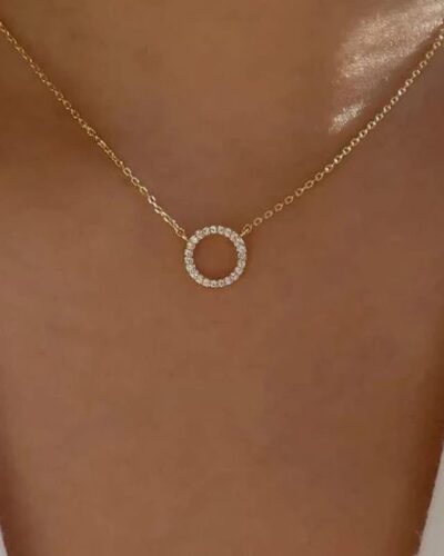 Exquisite Circle of Love Diamond Necklace for Her