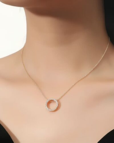 Exquisite Circle of Love Diamond Necklace for Her