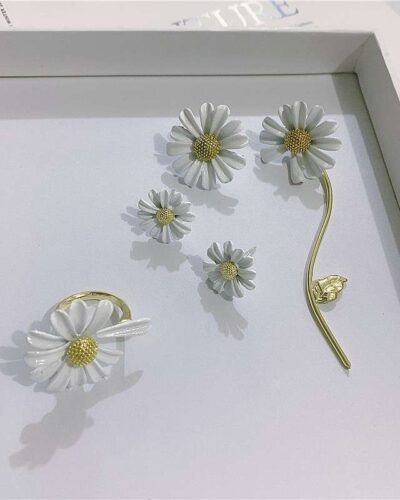 Alternative view of Fashion Adjustable Ring with Daisy Design