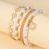 Fashion Bracelet Set with Daisy Design Wholesale