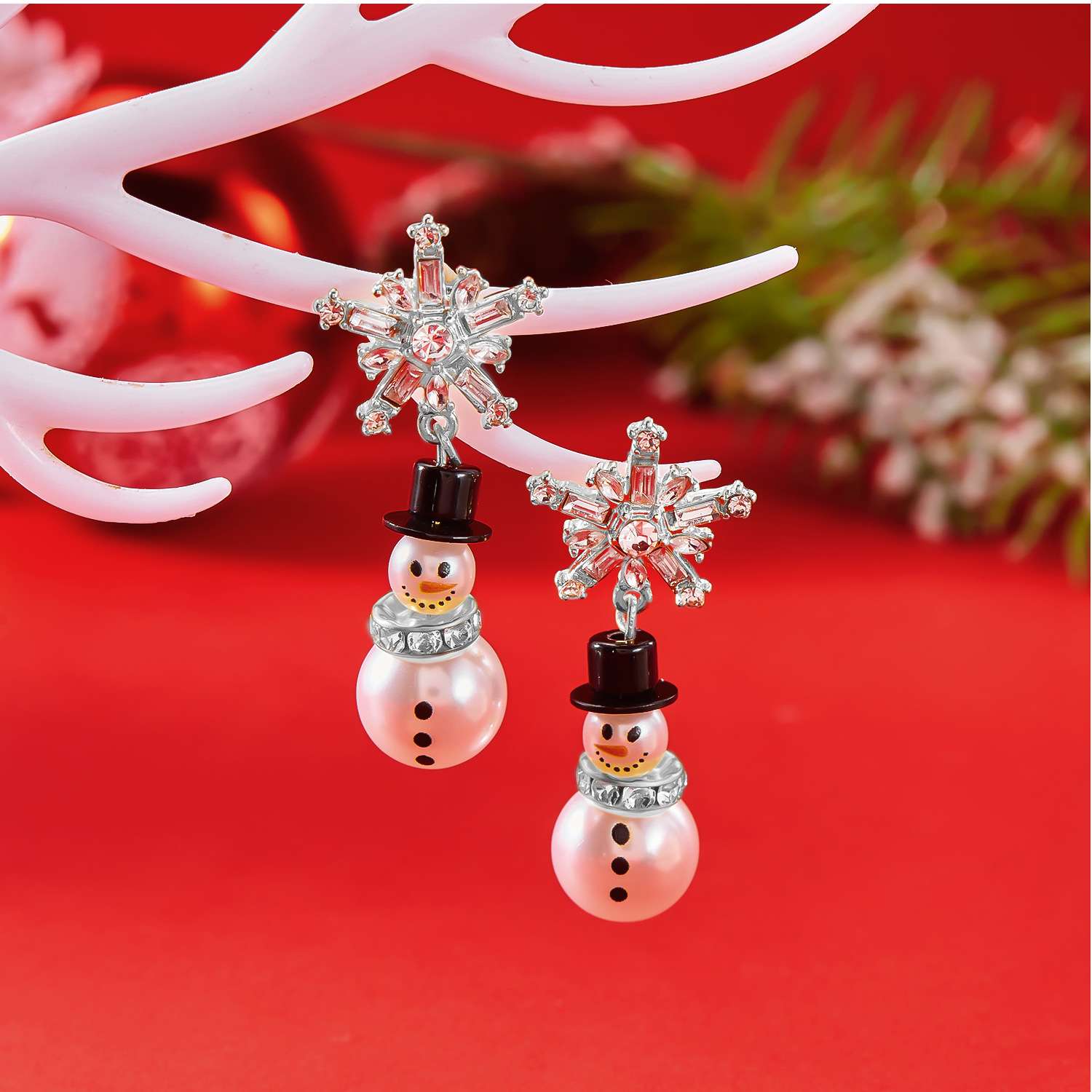 Fashion Christmas Earring with Snowman Design - 画像7