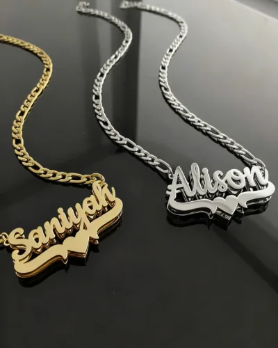 Alternativní pohled na Fashion Gold Plated Stainless Steel Custom Letter Name Necklace