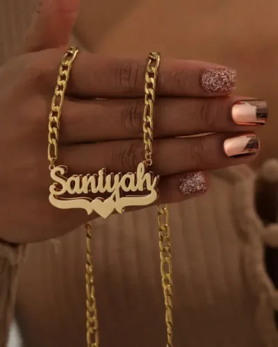 Fashion Gold Plated Stainless Steel Custom Letter Name Necklace