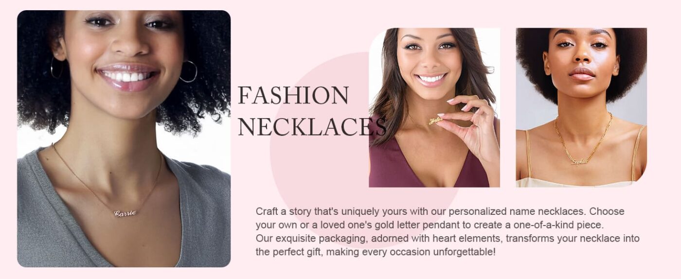 Fashion Gold Plated Stainless Steel Custom Letter Name Necklace 3