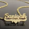 Fashion Gold Plated Stainless Steel Custom Letter Name Necklace 4