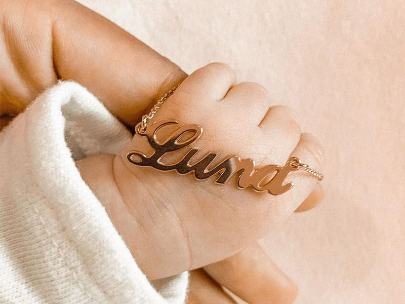 Fashion Gold Plated Stainless Steel Custom Letter Name Necklace 4