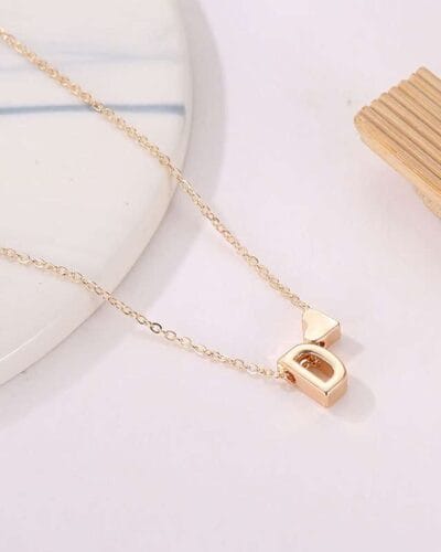 Fashion Heart Stainless Steel Initial Pendant Necklace for Women 2