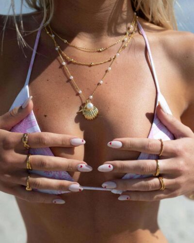 Bohemian Multi-Layer Gold Pearl Shell Necklace for Women