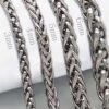 Fashionable Punk Stainless Steel Wheat Chain Necklace for Men