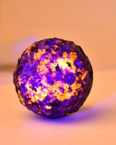Flame Stone Black Yooperlite Rock Spheres