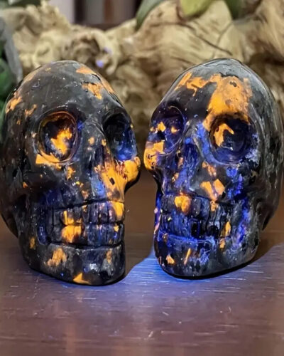 Flame Stone Yooperlite Skull Carved Crystals