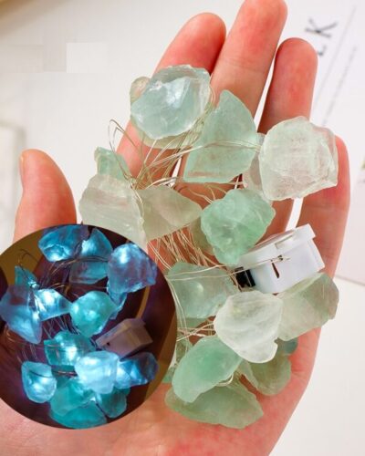 Crystal Raw Stone Fairy Lights String Christmas Decoration