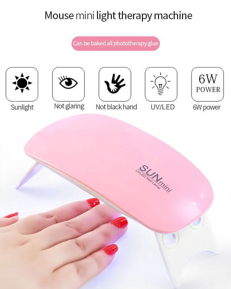 6W Small Foldable UV LED Nail Lamp for DIY Nail Art