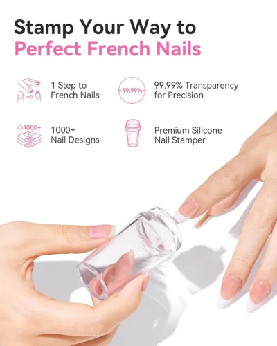 French Tip Nail Stamp 4PCS 12
