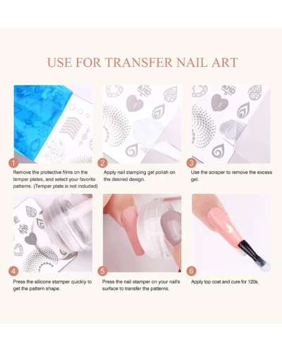 French Tip Nail Stamp 4PCS 9