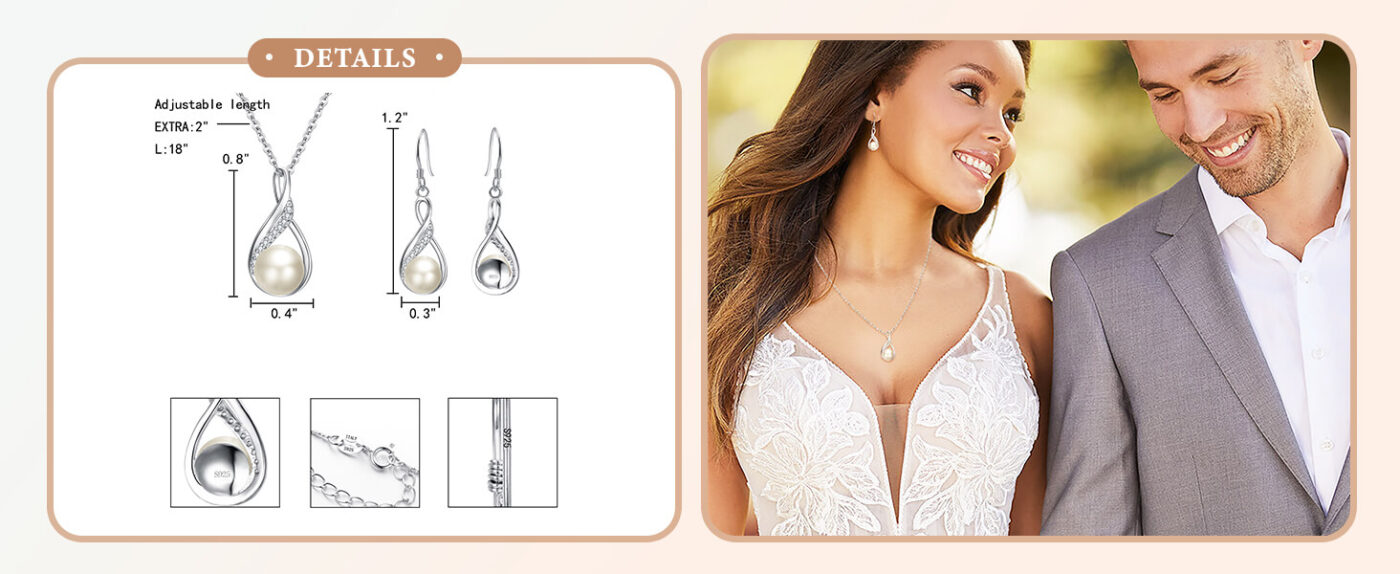 Freshwater Pearl Jewelry Set Birthstone For June 8