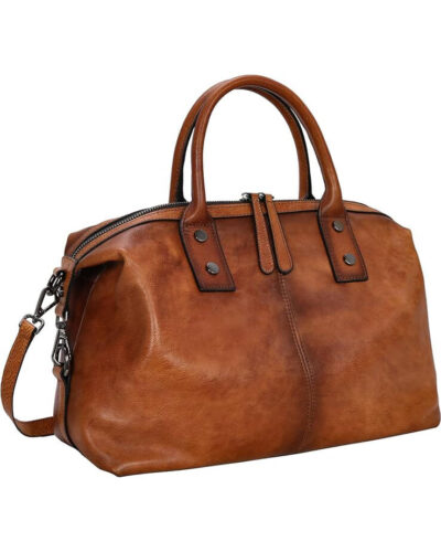 Genuine Leather Crossbody Bag Vintage Designer Satchel Tote Bag 10