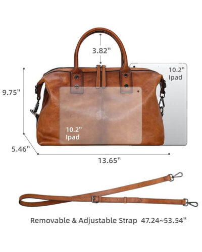 Genuine Leather Crossbody Bag Vintage Designer Satchel Tote Bag 4