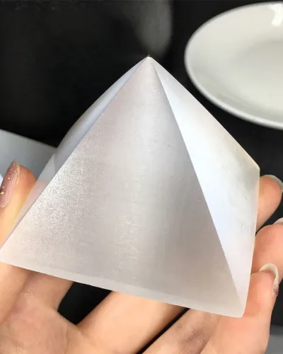 Genuine Moroccan Selenite Crystal Pyramid Bulk