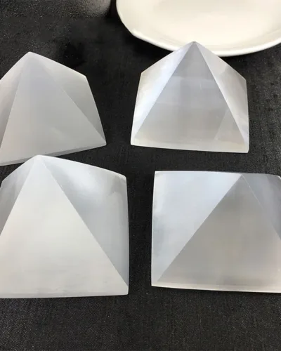 Genuine Moroccan Selenite Crystal Pyramid Bulk