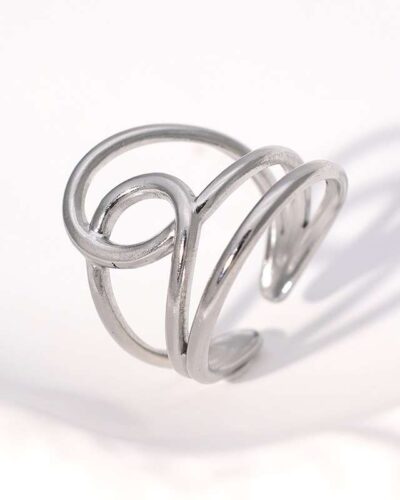 Alternativní pohled na Geometric Irregular Stainless Steel Ring Wholesale