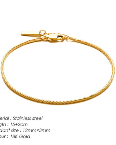 Thin Stainless Steel Bracelets for Men Stackable