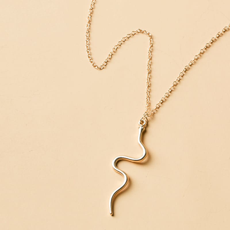 Minimalist Vintage Snake Lariat Necklace for Ladies