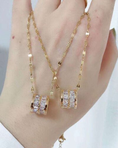 Gold Plated Lady Necklace with Pendant Wholesale