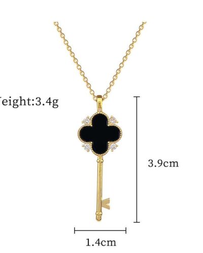 Vue alternative de Gold Plated Necklace with Key Pendant Wholesale