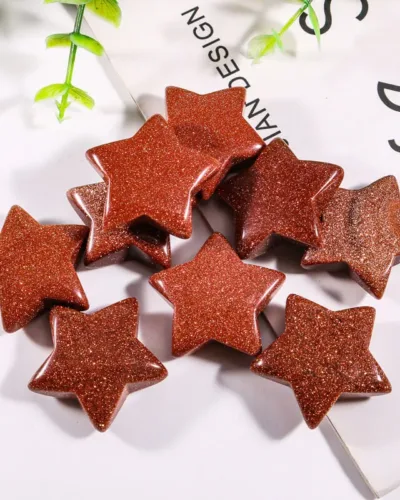 Bulk Colorful Star Shape Carved Crystals