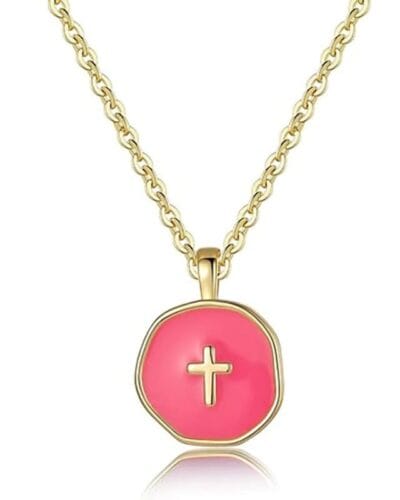 Gold Stainless Steel Cross Necklace for Adults Teenagers