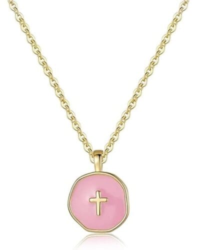 Gold Stainless Steel Cross Necklace for Adults Teenagers