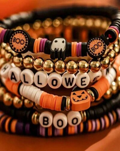 Gothic Multi-Layer Halloween Beaded Bracelets