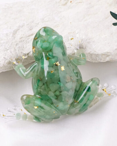 Versatile Crystal Chips Frog Ornament Home Decor