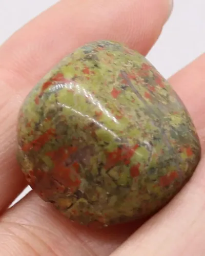 Green Square Unakite Tumbling Stone Wholesale