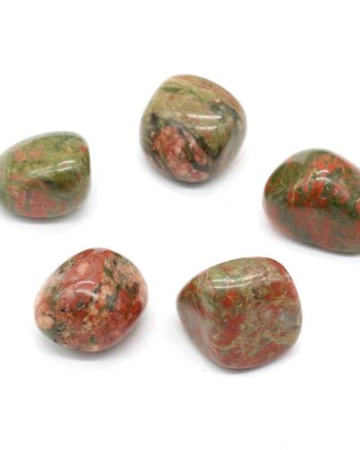 Green Square Unakite Tumbling Stone Wholesale