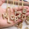 HIP HOP Bead-Accented Cubic Zirconia Letter Necklace