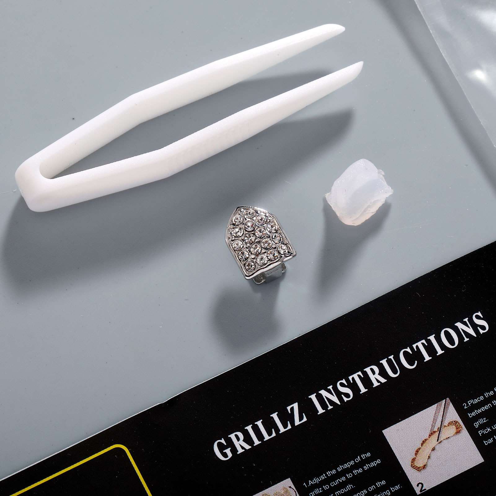 HIPHOP One Tooth Grillz with Cross Design