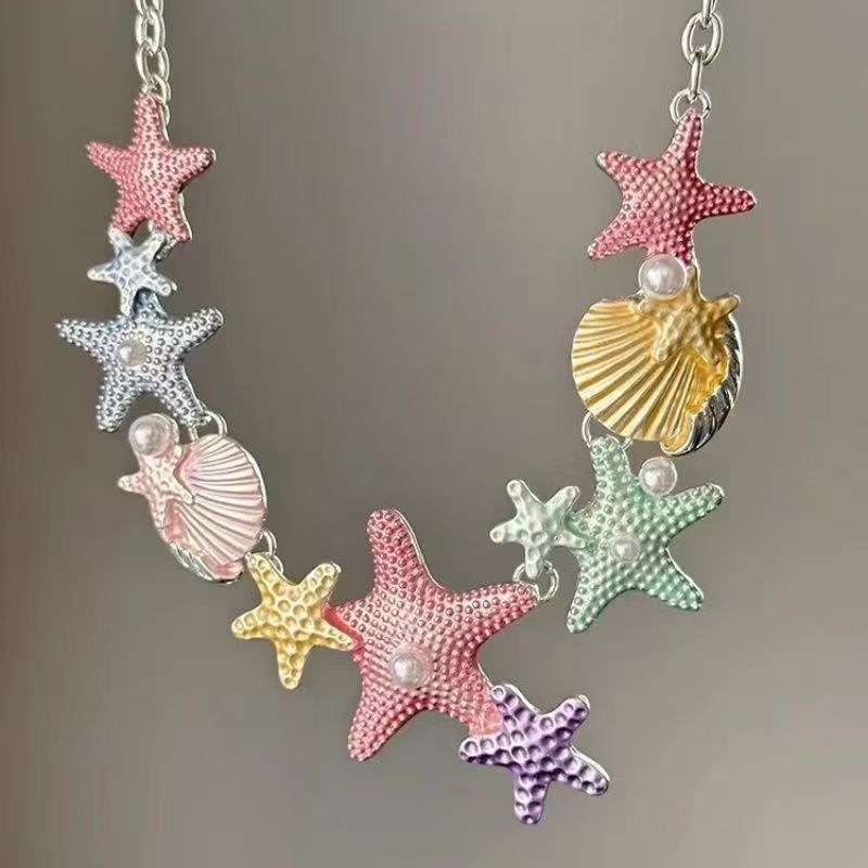 Alternative view of Hawaiian Ocean Cuff with Starfish Design
