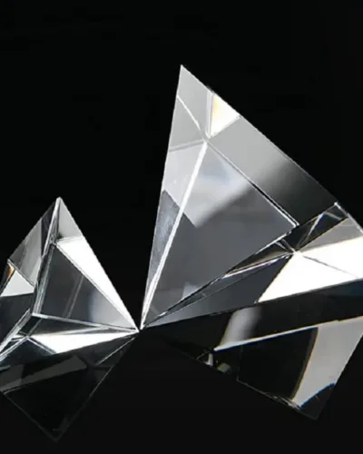 Healing Transparent K9 Pyramid Crystals Prisms Bulk