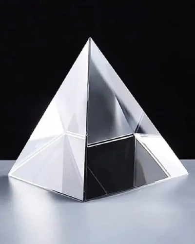 Healing Transparent K9 Pyramid Crystals Prisms Bulk