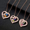 Heart Custom Name Necklace Promise Birthstones Christmas Jewelry Gifts