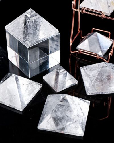 High-Quality Clear Quartz Pyramid Feng Shui Ornament